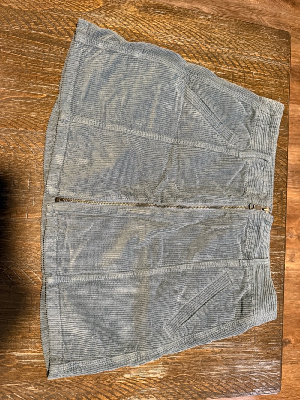 American Eagle Outfitters Grey/blue Corduroy Skirt